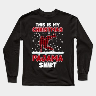 Buffalo Red Plaid Parkour This Is My Christmas Pajama Long Sleeve T-Shirt